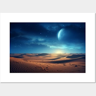 Desert Sand Land Serene Landscape Posters and Art